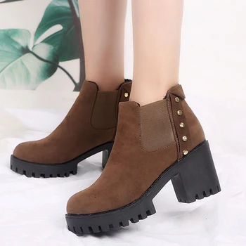 

Aleafalling Women Boots Elastic Warm Snow Boots Outdoor Girl Warm Winter Boots Outdoor Cotton Rivet Lady's Shoes AWBT236
