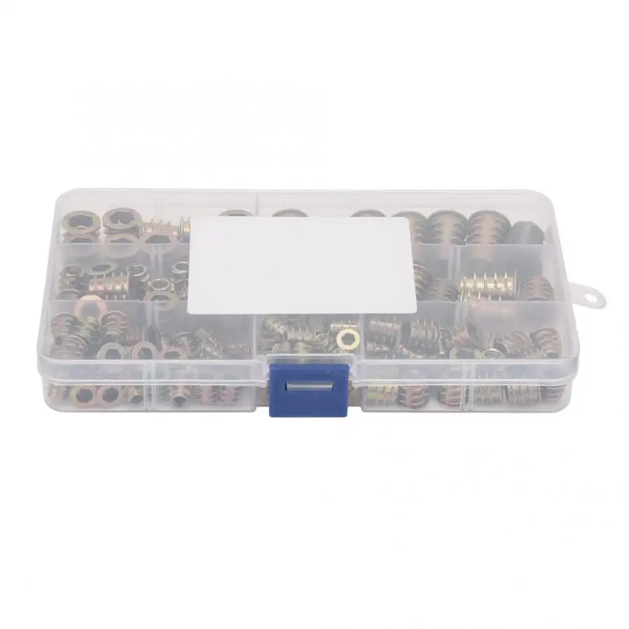 

M4/M5/M6/M8/M10 Zinc Inside & Outside Teeth Screw Insert Hex Nuts Assortment Kit Insert Hex Nut