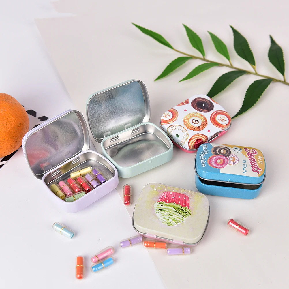 

Hot Selling 1PC Mini Tin Case Sealed Jar Packing Boxes Pill Case Boxes Container Cans Random Refillable Bottle For Beauty