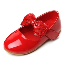 2017 nuevo arco de la boda de la princesa de cuero niño flor shoes
