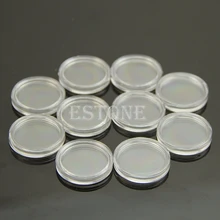 10 шт. 21 мм прозрачные круглые Чехлы для монет капсулы для хранения держатель круглый пластик