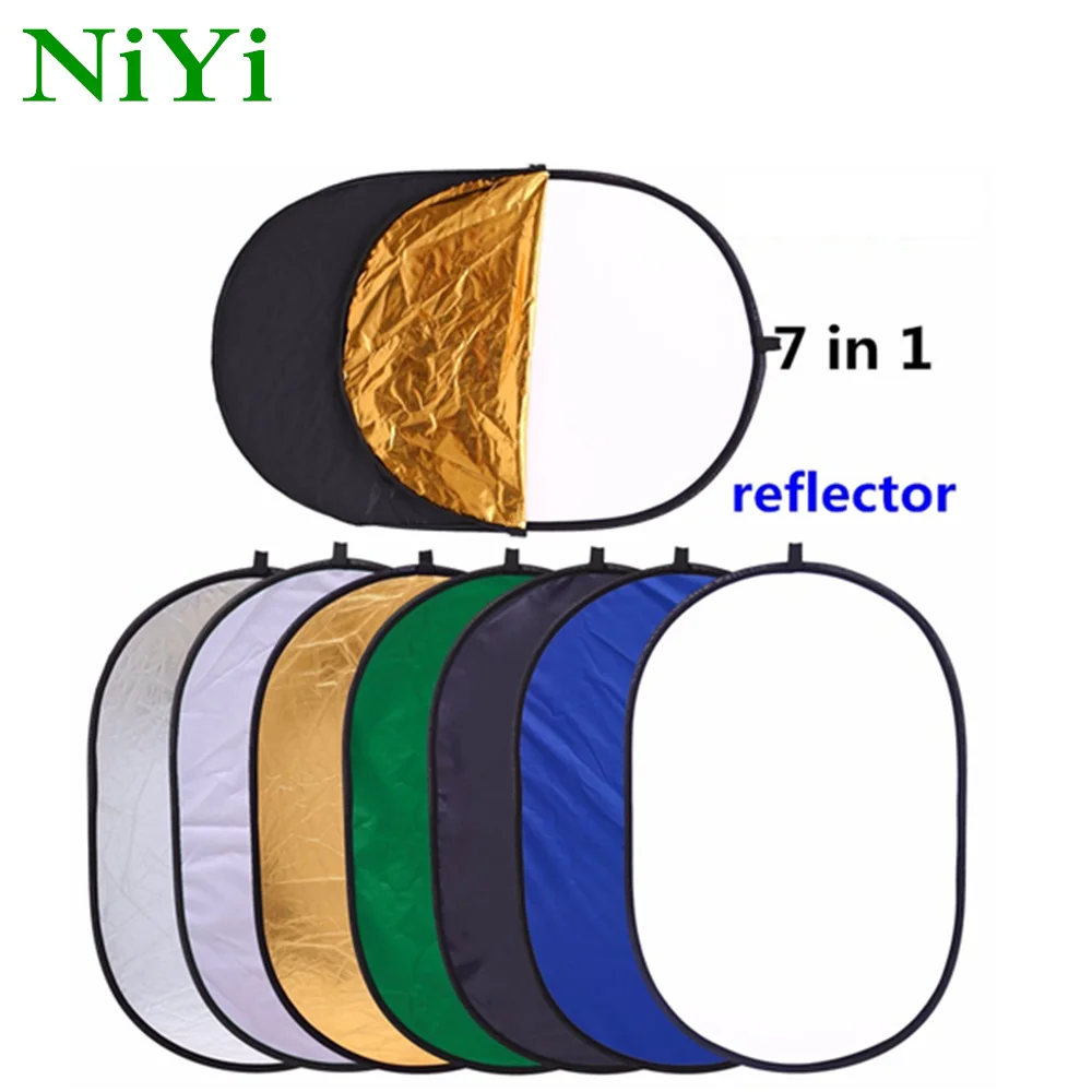 NiYi 150*200 см 7 в 1 2 м портативный складной Овальный многодисковый светильник отражатель для фотостудии Аксессуары для фотосъемки