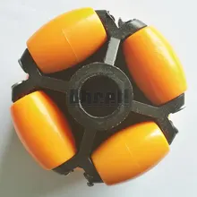 70 мм двойной слой S пластиковый omniwheel конвейер робот колеса всенаправленная двойной Слои подшипник МНЛЗ ролик