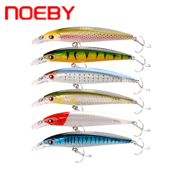 

NOEBY Minnow Fishing Lure 10cm/13.6g 12cm/22g Floating 0-1.2m/0-1.5m Minnow VMC Hook Leurre Peche Mer Isca Artificial Para Pesca