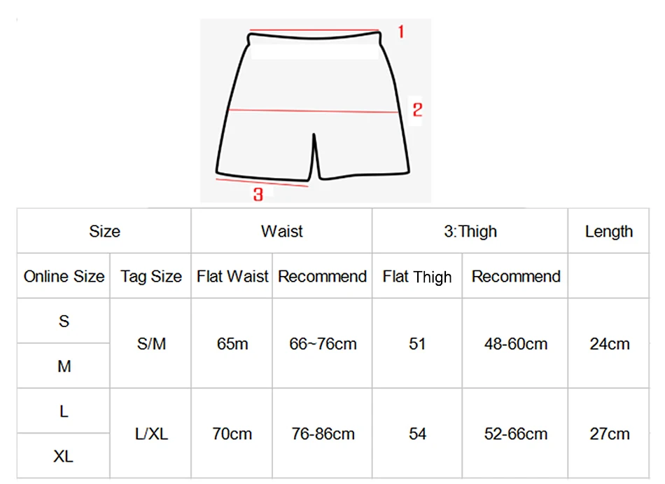 shorts size