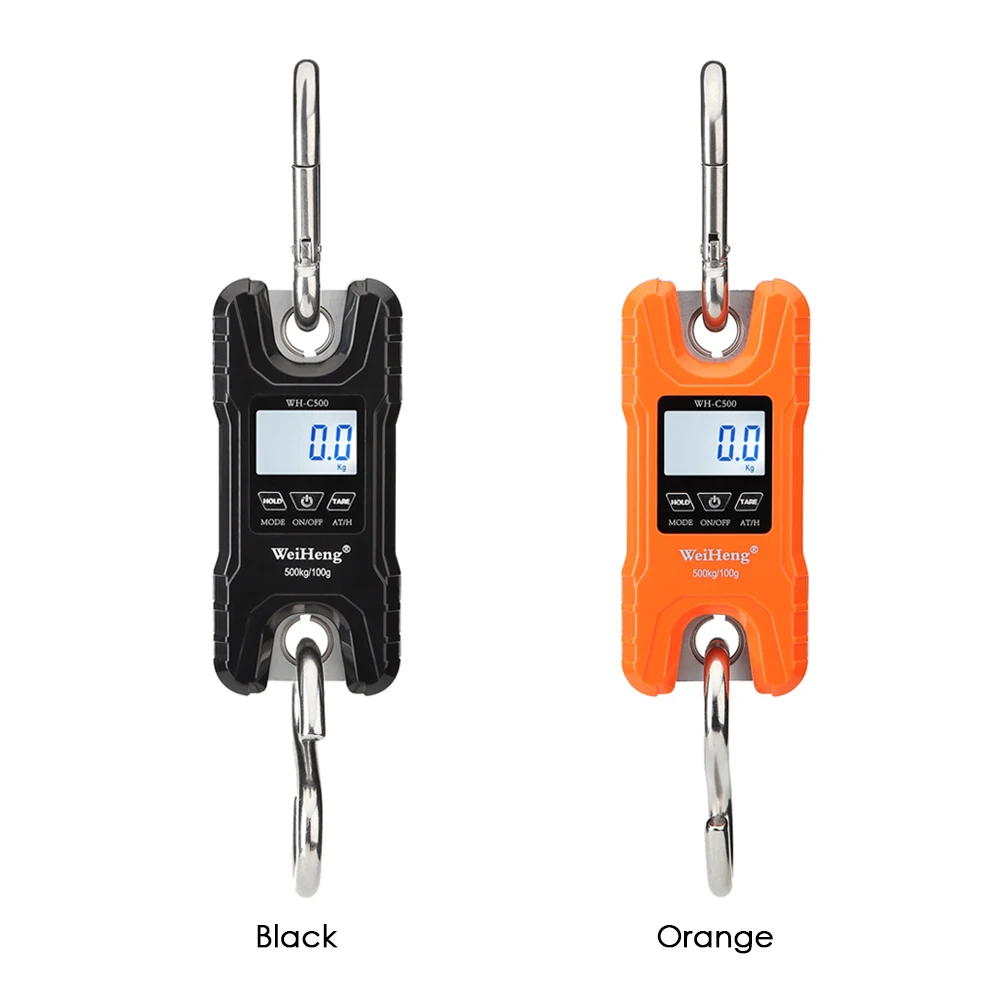

500kg/1102lb Portable Mini Industrial Crane Scale Digital LCD Electronic Scales Heavy Duty Hanging Weight Hook Scales 2 Colors