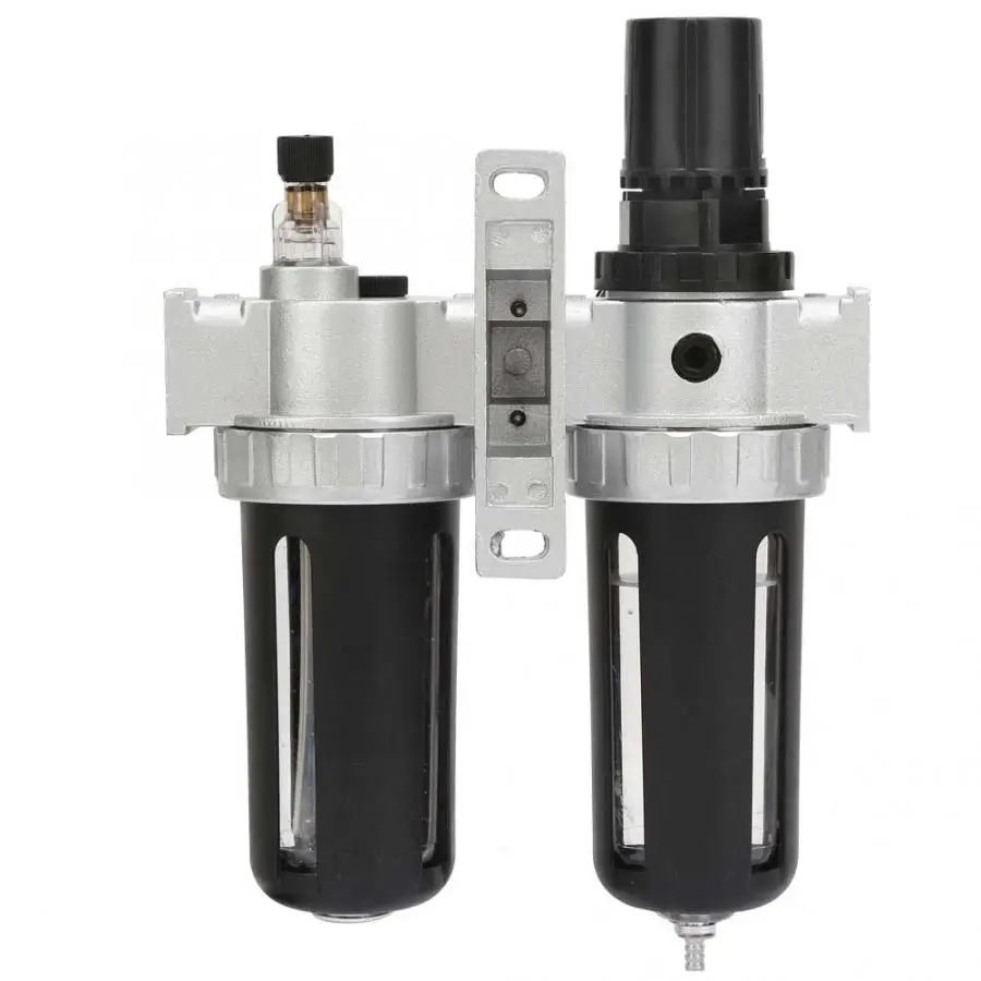 

Pneumatic Cylinder Air Compressor Valve Aluminum Alloy Air Filter Pressure Regulating Filter Regulator 1/4 pneumatic valves