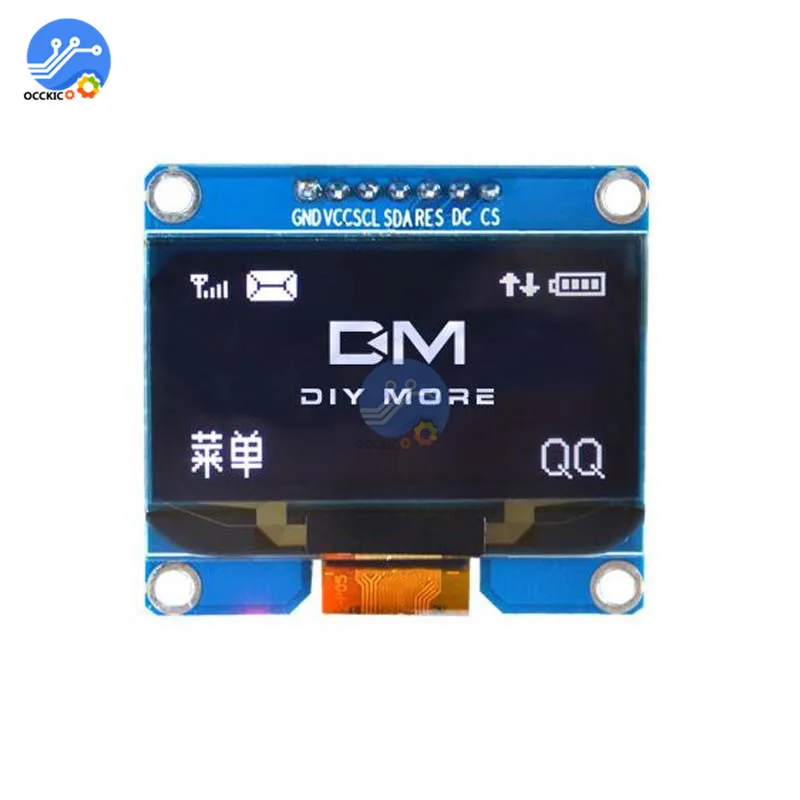 OLED дисплей 1 54 дюйма экран модуля белая подсветка SPD0301 128X64 IIC I2C последовательный