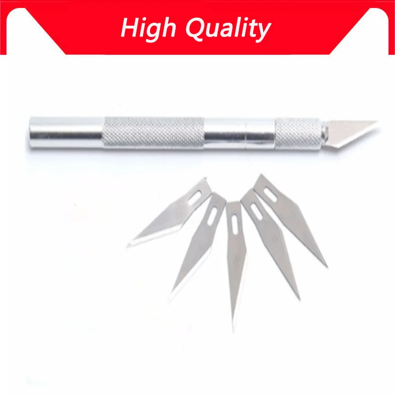 

High quality 1 set/ Metal Handle Scalpel, Blade Knife Wood Paper Cutter Craft Pen Knives,Engraving DIY craft cutter Hand Tools