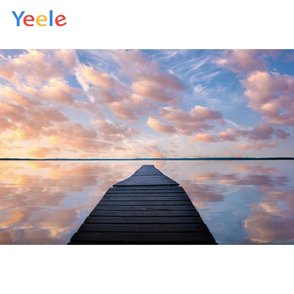 

Yeele Wool Bridge Sea Sunset Glow Bedroom Decor Photography Backdrops Personalized Photographic Backgrounds For Photo Studio