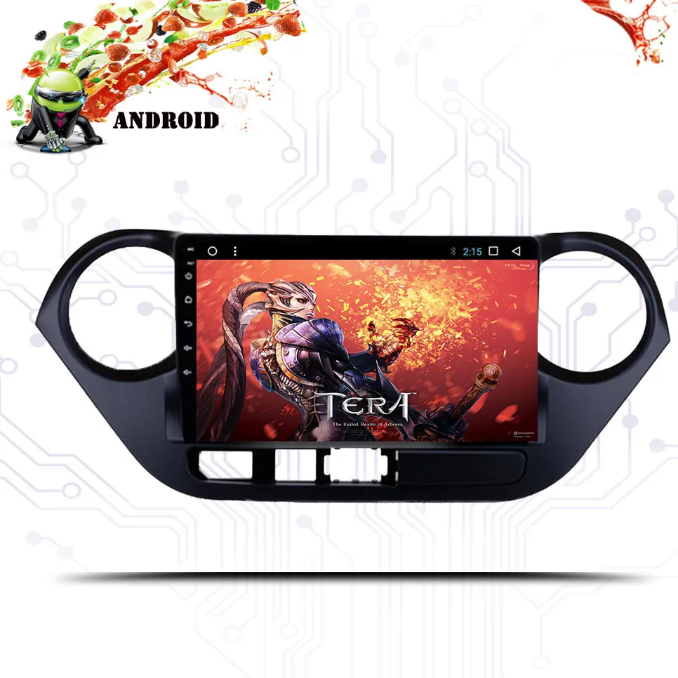 Discount Car radio Multimedia dvd player 9" android 9.1 For Hyundai i10 2013-18 stereo gps audio head unit tape recorder Stereo 0