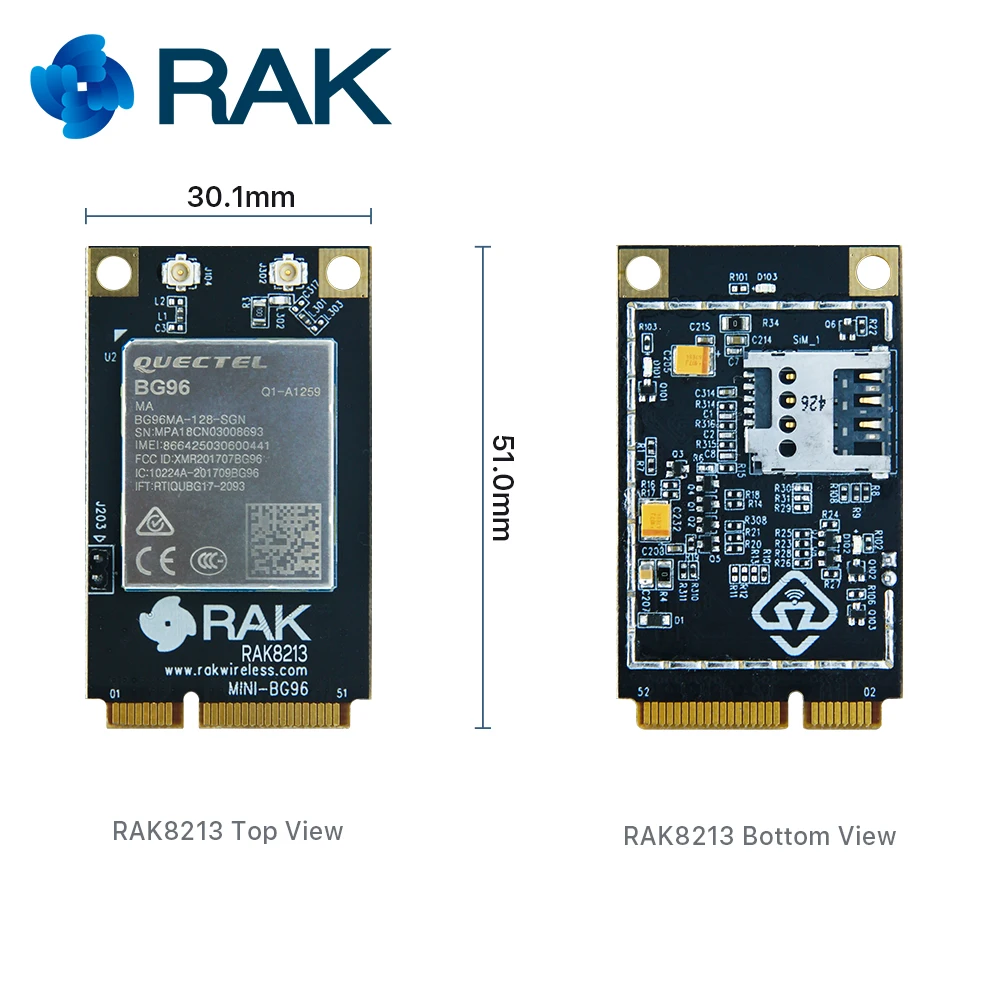 Мини PCIe BG96 модуль mPCIe сотовый IoT GNSS + NB USB2.0 LTE CatM1 с gps антенной поддержка EGPRS низкая