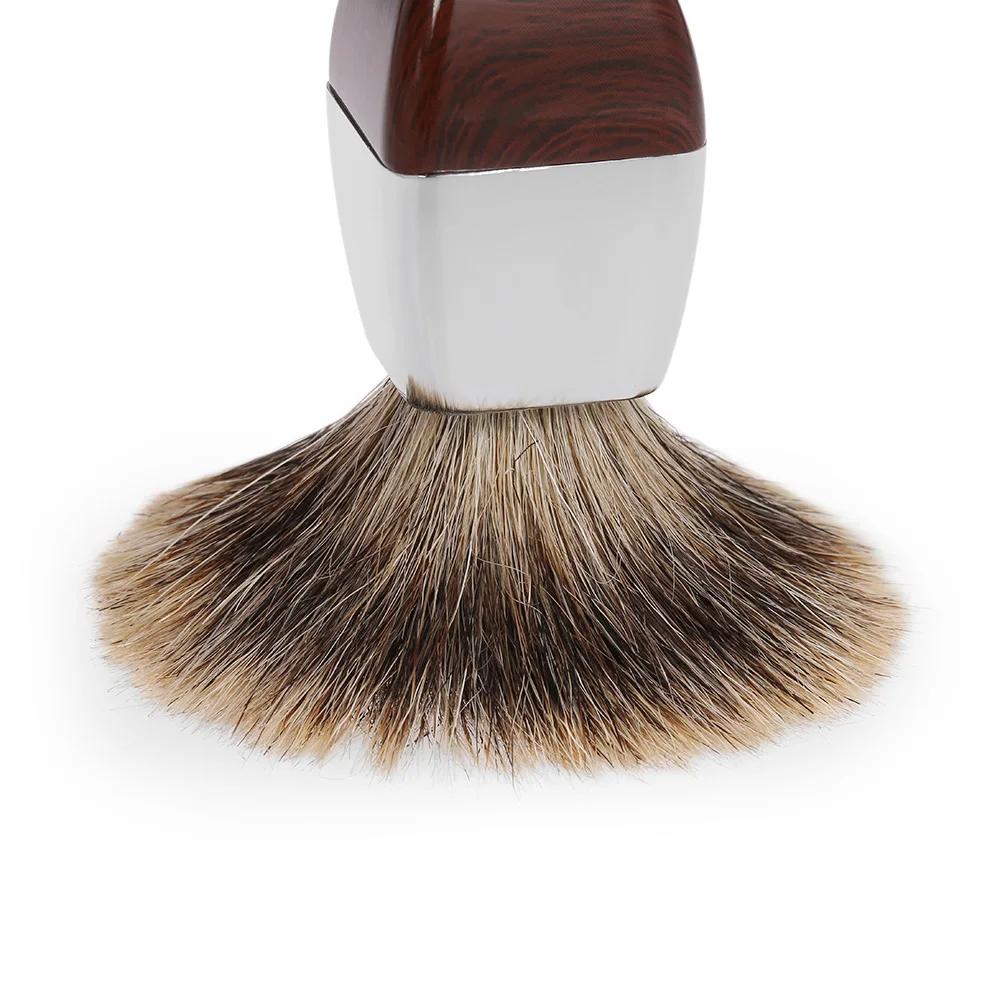 Мужская щетка для бритья, деревянная и металлическая ручка, для безопасности, бритва, салон, для мужчин, удаление бороды для лица