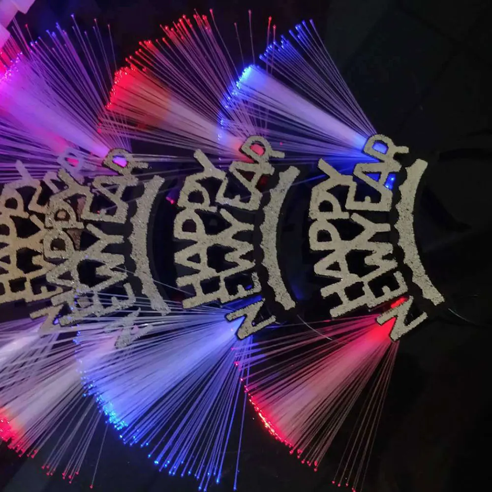 Пластиковая разноцветная Коллекция украшения светящаяся головная повязка Новогодняя головная лента прочный новогодний светодиодный головной браслет красивый