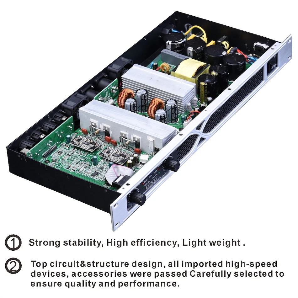 2 канала 500 Вт* 2 1U Класс D профессиональный усилитель мощности для вечерние бар клуб домашний кинотеатр концертный сабвуфер DS500 Prokustk