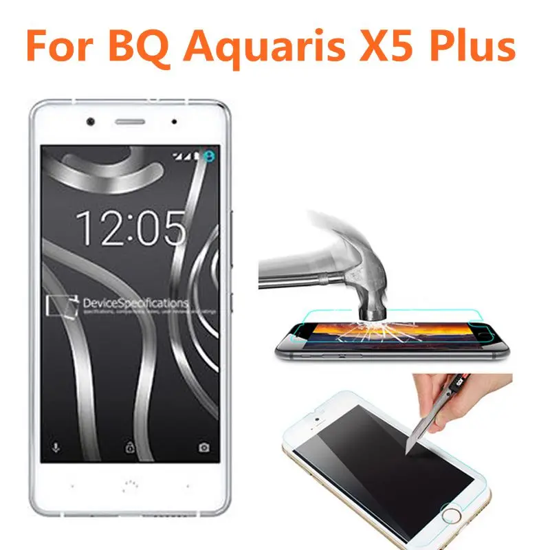 Закаленное стекло для BQ Aquaris X5 Plus 9H оригинальная Взрывозащищенная защитная