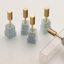 Kesinails высокое качество Золото Карбида Гладкая верхняя заусенцев ногтей сверло электродрель аксессуары Маникюр Книги по искусству УФ светодиодный гель Инструмент