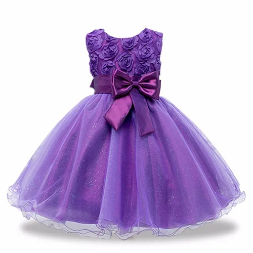 Г. Платья для девочек на день рождения, рождественские наряды для маленьких девочек от 3 до 10 лет вечерние платья принцессы с блестками для девочек детская одежда - Цвет: Фиолетовый