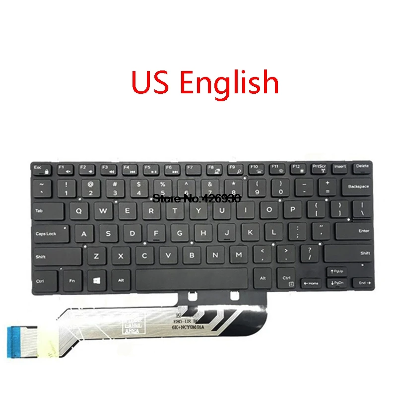 Ноутбук с подсветкой США BR UK JP SW клавиатура для DELL Inspiron 5368 5378 7375 7460 5568 7560 7569 7572 5370 7370