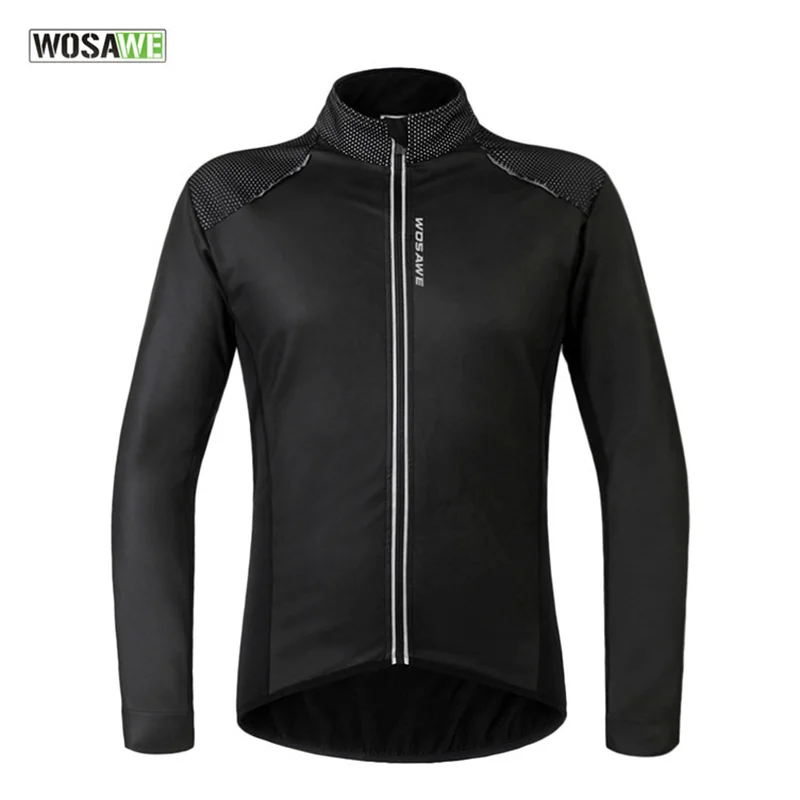

WOSAWE New Spring Winter Warm Cycling Jersey Men Long Sleeve Sport Jacket Quick Dry Breathable Riding Fitness Clothes Coat