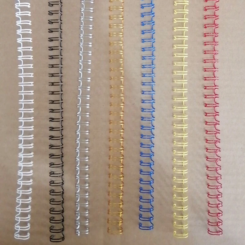 100pcs Box Size 1 3 Pitch 34 Rings 1 4 9 16 6 4mm 14 3mm Nylon Coated Double Loop Wires Binding Wire Combs Binding Combs Spines Aliexpress
