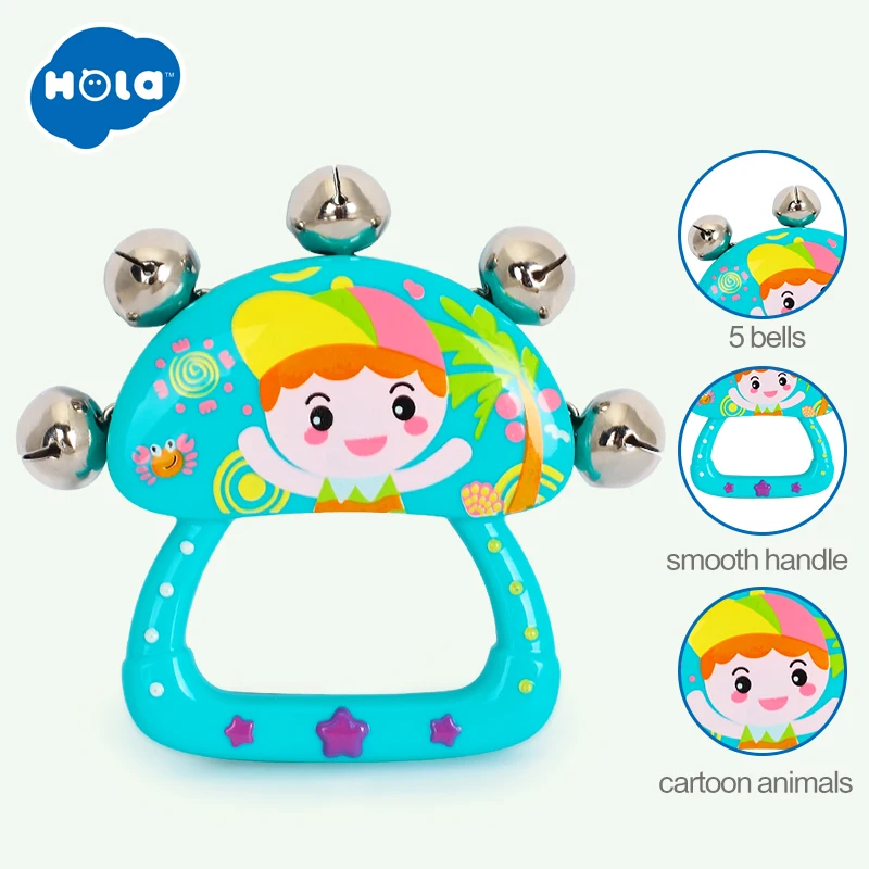 1PC HUILE TOYS 3102D Baby Toys Castanet Clapper Handle Musical Instrument Toy Preschool Early Educational Hand Clapper