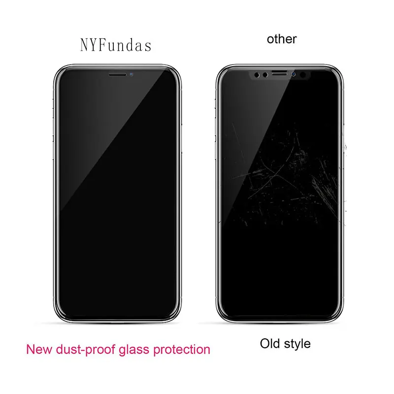 NYFundas For iPhone X Screen Protector Tempered Glass Edge to Edge Protection for Apple iPhone 8 Plus 7 6 S 6S pelicula de vidro (4)