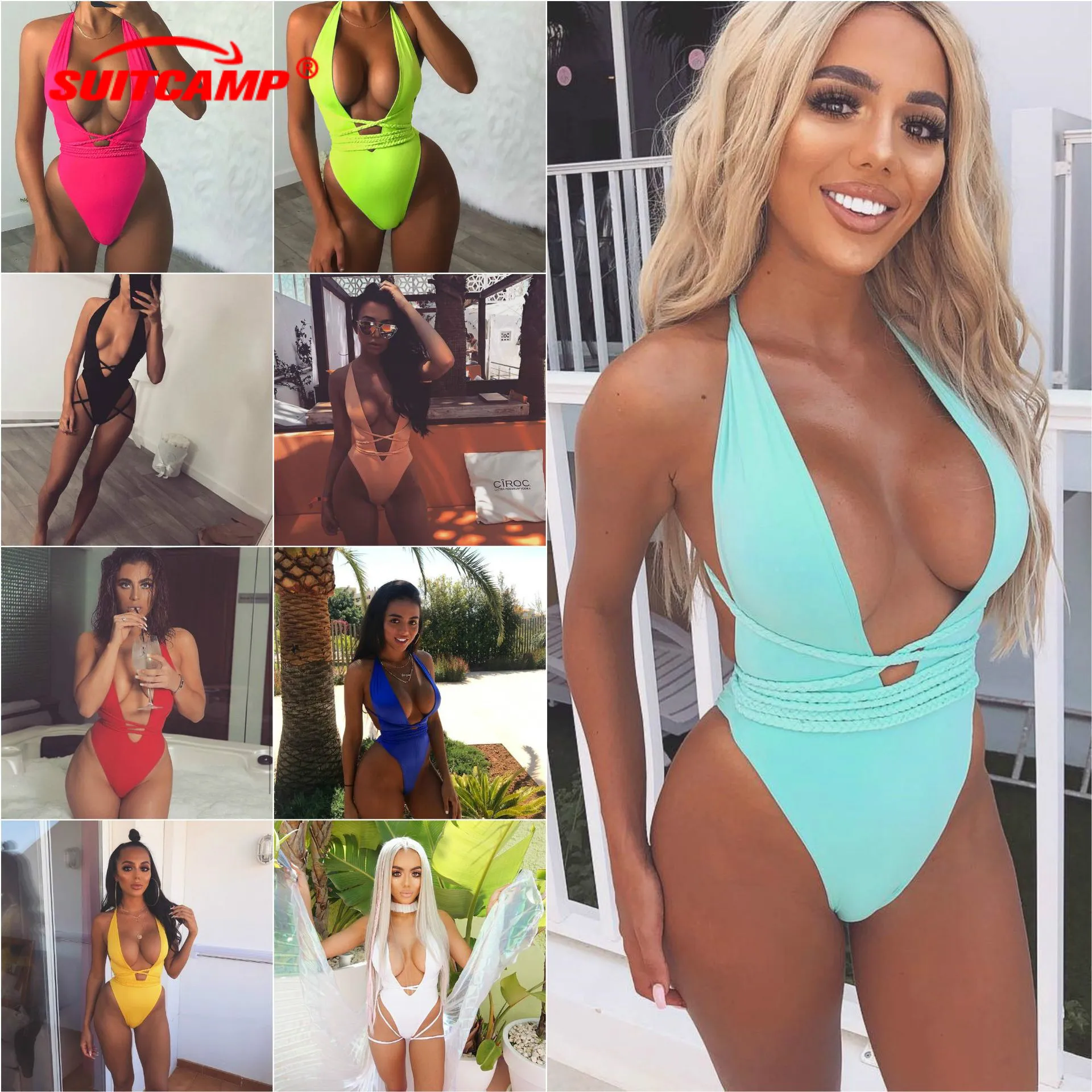 

Sexy One Piece Swimsuit Women 2019 Summer Beachwear Lace One Shoulder Swimwear Bathing Suits Bodysuit Monokini Swimsuit