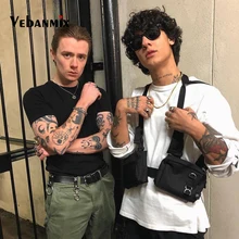 Moda hiphopowy sweter mężczyźni Tactical Chest Rig multi-kieszenie kamizelka torba na klatkę piersiowa kamizelka funkcjonalna talia paczki torba kanye west(China)