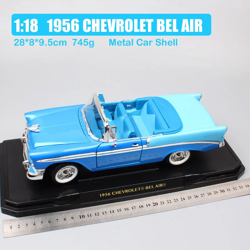 1:18 дорожные фирменные Классические chevy 1956 CHEVROLET BEL AIR игрушечные машинки модели масштабная модель машинки миниатюрный из коллекции для взрослых