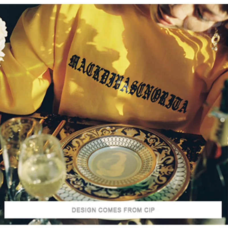 Hip Hop yellow Sweatshirt Women Harajuku Print Long Sleeve O-Neck Warm Hooded Female Bts Kpop Hoodies Hoodies