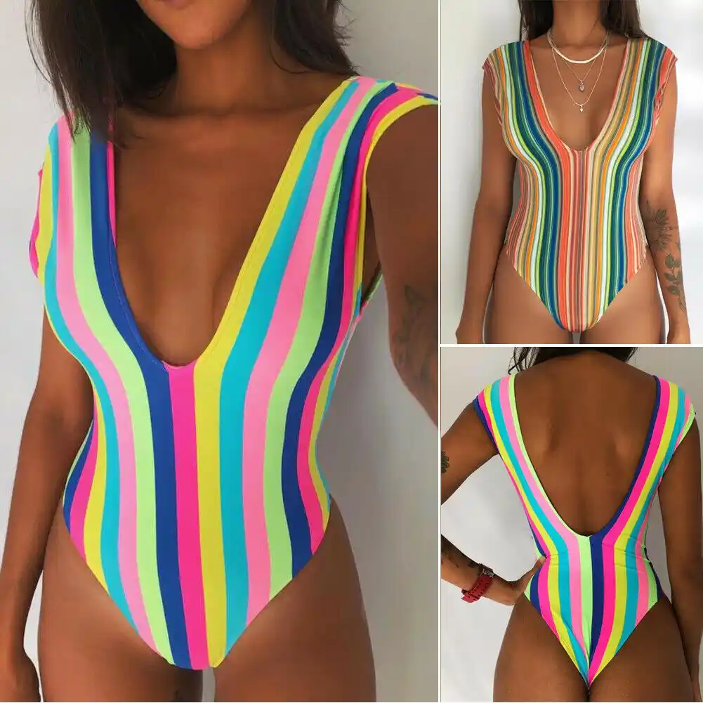 rainbow swimsuit womens