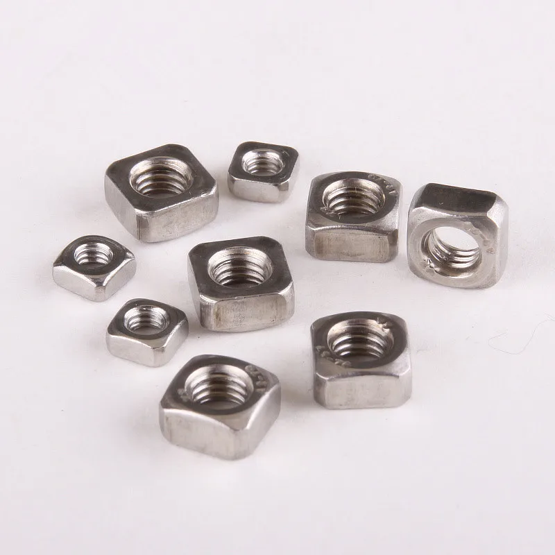 15PCS "Authentic 304" Stainless Steel Square Nuts M6* 10 * 5in Nuts