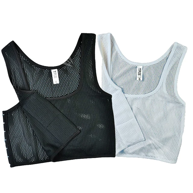 summer mesh chest binder breathable flash drying bustier corset flat