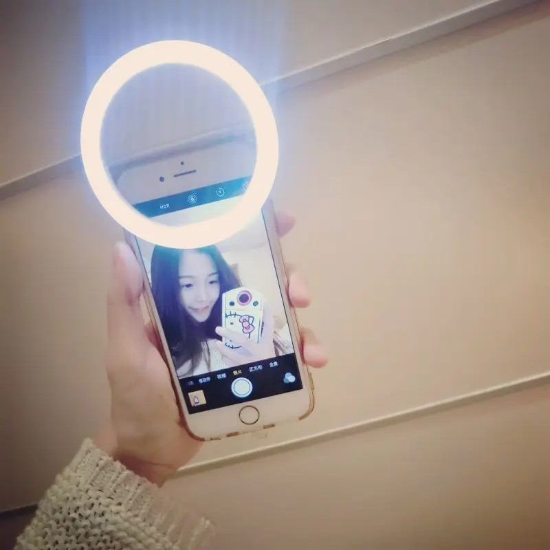 

Universal Luxury Smart Phone LED Flash Light Up Selfie Luminous Phone Ring For iPhone 6 7 8 X Plus Samsung S6 S7 S8 S9 Redmi