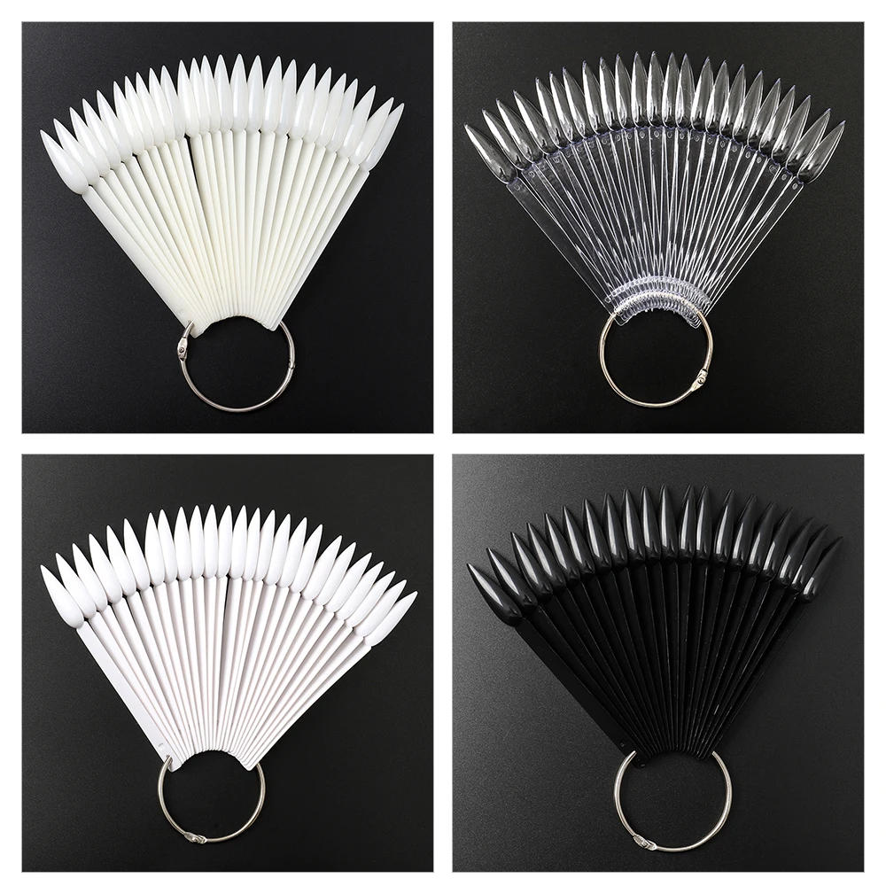 

Nail Display False Tips Nail Polish Nails Art Palette Color Chart Practice Showing Card Sticks Manicure Tools Natural Clear NEW