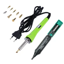 ELECALL пирография Tool Kit ЕС plug 220 В 30 Вт дровяной ручки Комплект паяльник набор инструментов дровяной резьба