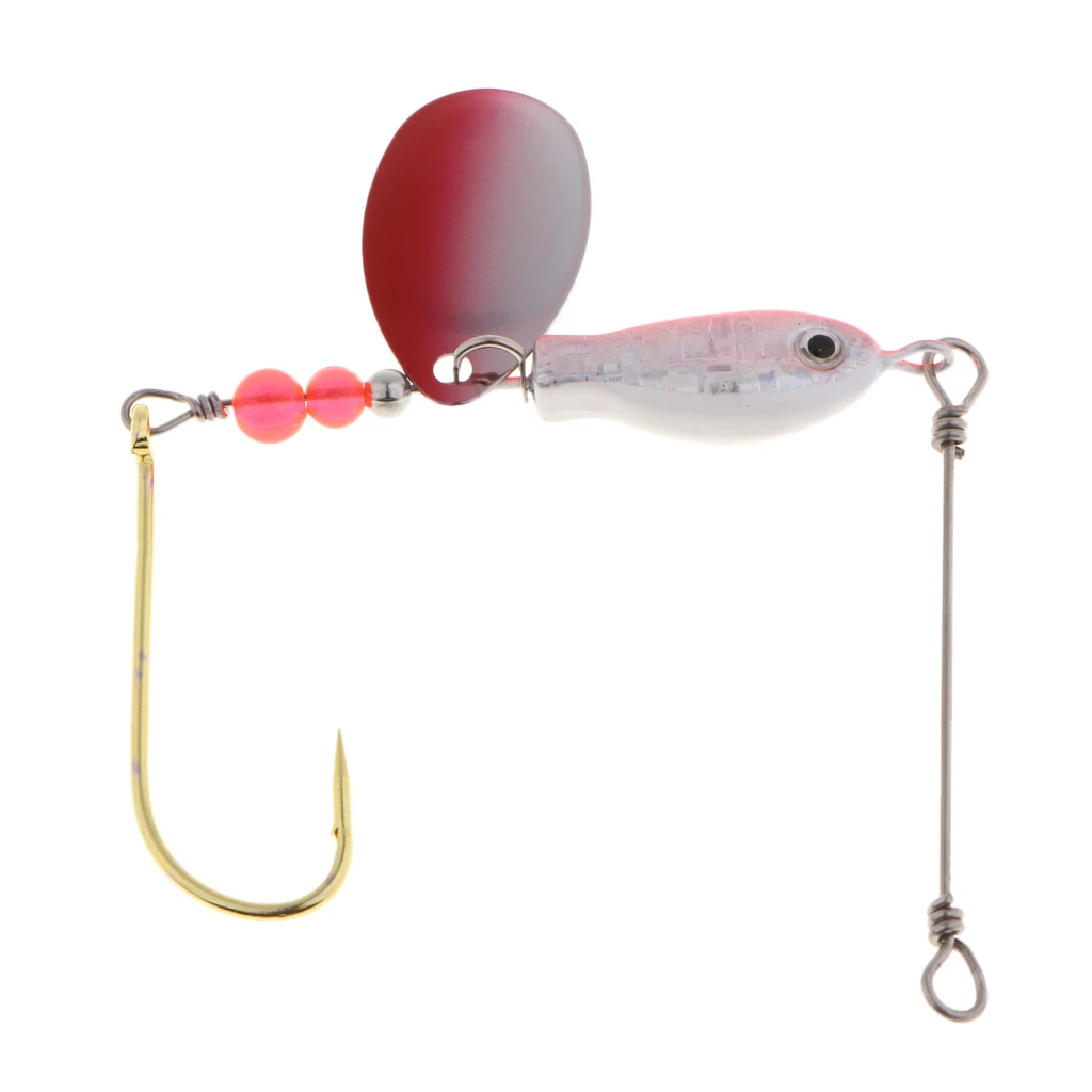 19g Metal Sequins Spinner Fishing Lure Pike Salmon Bait Bass Trout Lead Fish Lure Barbed Hook Spinnerbaits 