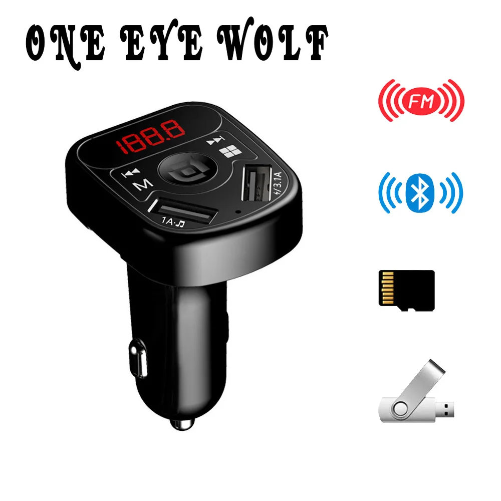 

4.1A Car Dual USB Quick Charger Power Adapter Mult-func Mp3 Music Player FM Redio Transmitter Bluetooth Phone Cigar Lighter