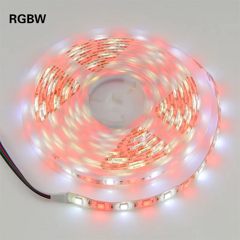 11 цветов 5050 SMD светодиодный светильник 5 м 12 в RGB RGBW RGBWW водонепроницаемый декоративный светильник 60 Светодиодный s/M желтый, розовый, голубой - Испускаемый цвет: RGBW