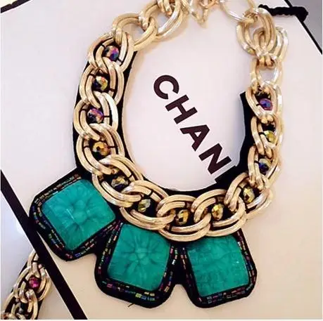 

New stylish atmosphere blue, red collar necklace free shipping