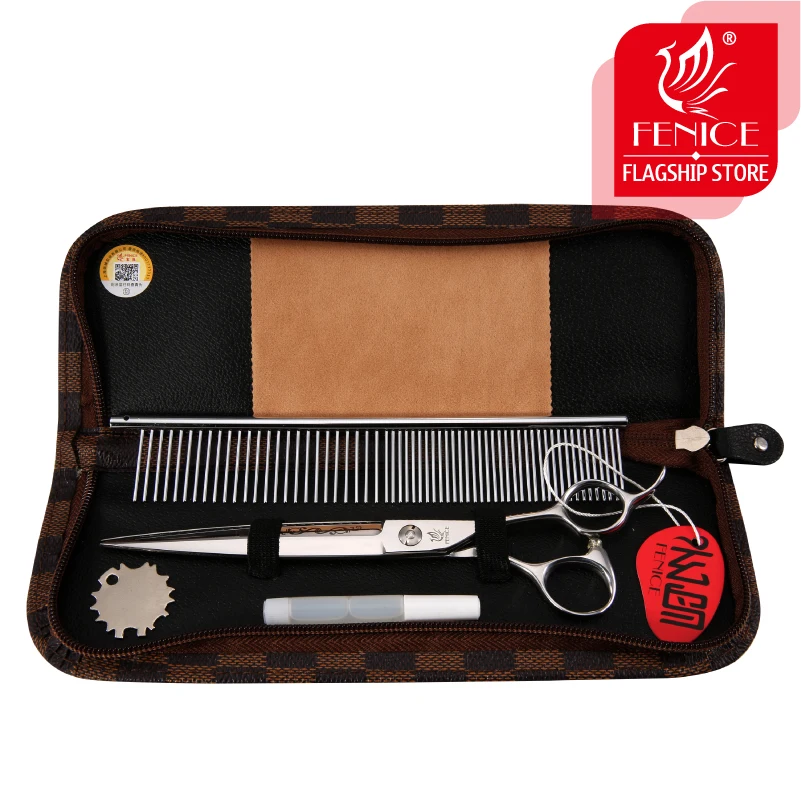Fenice 7 25 дюймов Professional Pet Уход за лошадьми ножницы для товары собак цветочный узор