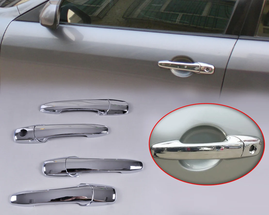 10P Chrome Side Mirror Door Handle Covers Trims For 2003-2008 Mazda 6 Sedan