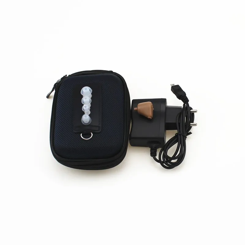 Rechargeable Hearing Aid Devices with adjustable tone Sound Enhancement ITE Invisible Voice amplifier EU plug 110V-240V