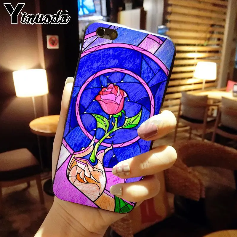cartoon Beauty Beast Rose Princess Art Print