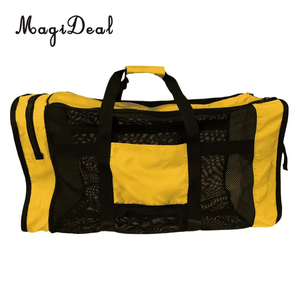MagiDeal Foldable Heavy Duty Mesh Dive Bag Duffel Bag Storage Pouch for Diving Scuba Water Sports Dreediving Gear Equipment