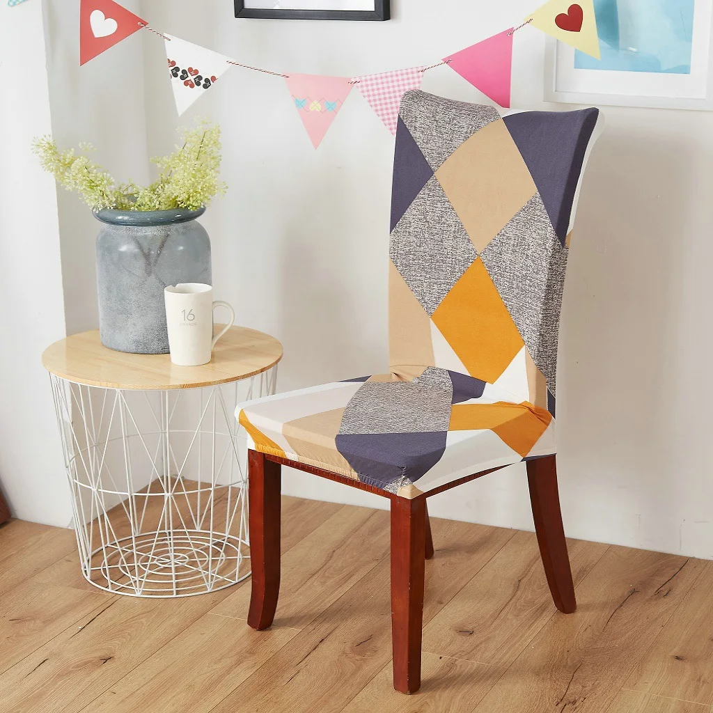 المطبوعة تمتد مرونة غطاء مقعد s دنة ل الزفاف الطعام غرفة مكتب كرسي مأدبة غطاء غرفة المعيشة housse دي كرسي