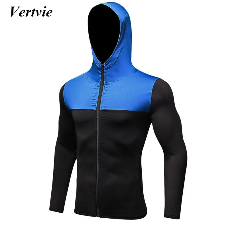 Vertvie Brand Running Training Jackets Elastic Quick Dry Fitness Jacket