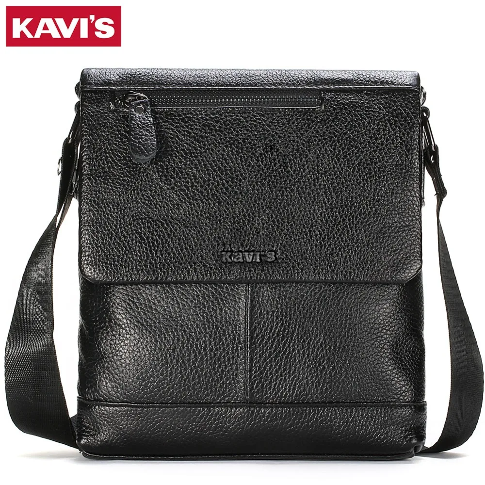 Bolsa do Mensageiro dos Homens Bolsas de Ombro Bolsas para Homens Bolsas de Couro Kavis Couro Genuíno Pequeno Negócio Masculino Crossbody