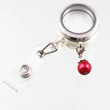 

Mix Colors 30mm Shine Stainless Steel Badge Reel Floating Locket Screw Locket ID Badge Holder Floating Charms Memory Locket